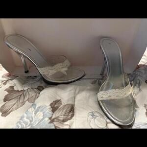 Step into Style with Clear Lace Heels - Perfect for Any Occasion!